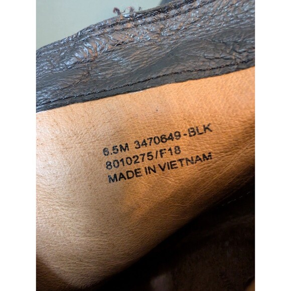 FRYE Womens Black Leather Western Ankle Boots Sz 6.5 Cowgirl Festival Boho Barn - Picture 8 of 8